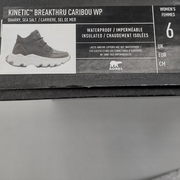 NWT Sorel Womens Waterproof Leather Kinetic Breakthru Caribou Sneaker Boots 6 - Picture 4 of 5